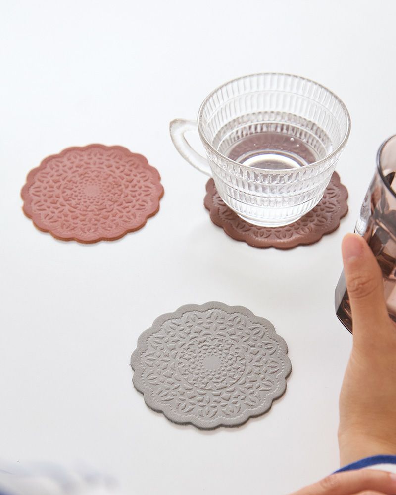 防水だからお手入れカンタン「コトリレース コースター」 | Kanmi