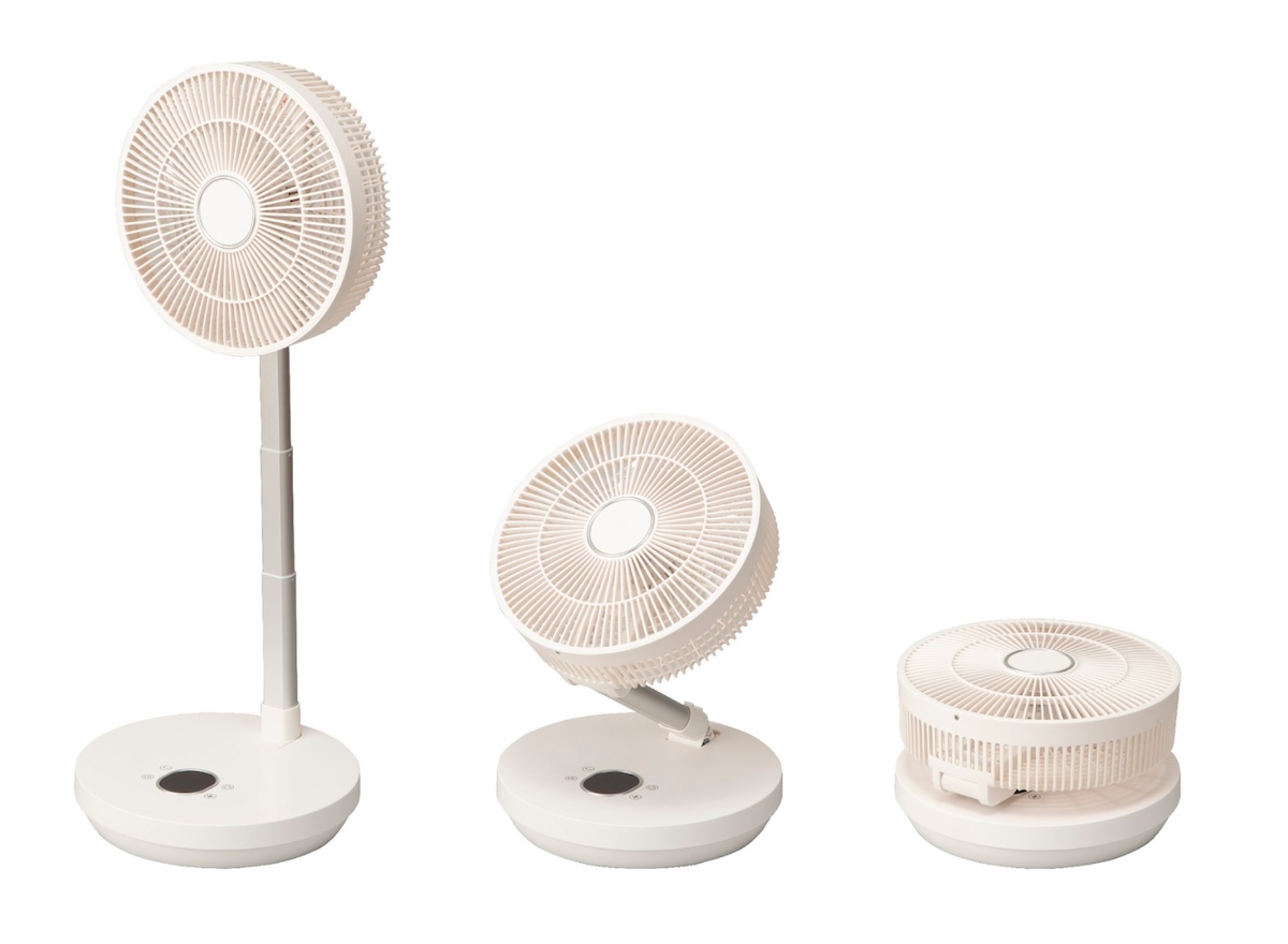 ニトリ、超コンパクトに折り畳めるコードレス扇風機 - 家電 Watch