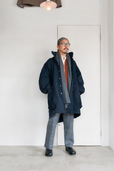 SASSAFRAS Digs Crew Coat 60 / 40 Navy | kado〔カド オノミチ〕