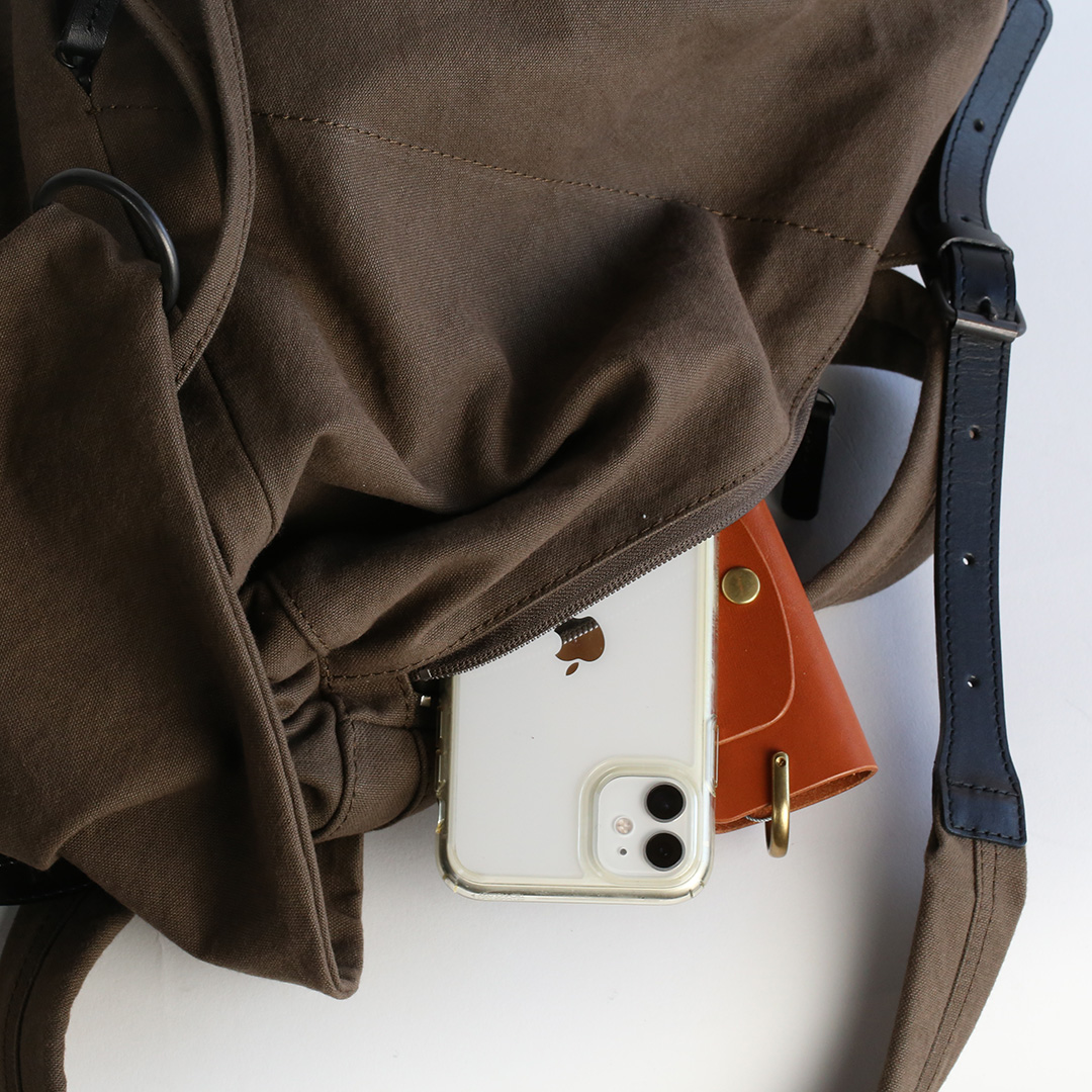 備長炭染め帆布リュックサック | 香久山鞄