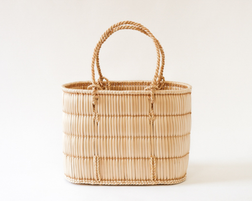 岡山 蒜山がま細工 手提げ (小)