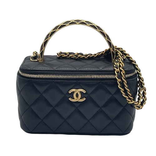 CHANEL シャネル バニティ チェーンショルダー バッグ ラムスキン