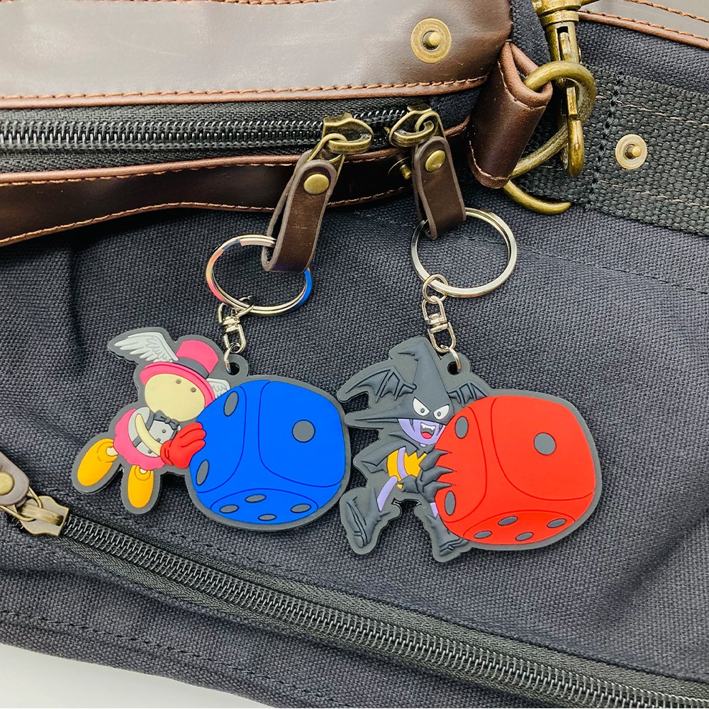 天使のサイコロ&悪魔のサイコロ 立体ラバーキーホルダー | KAIBA