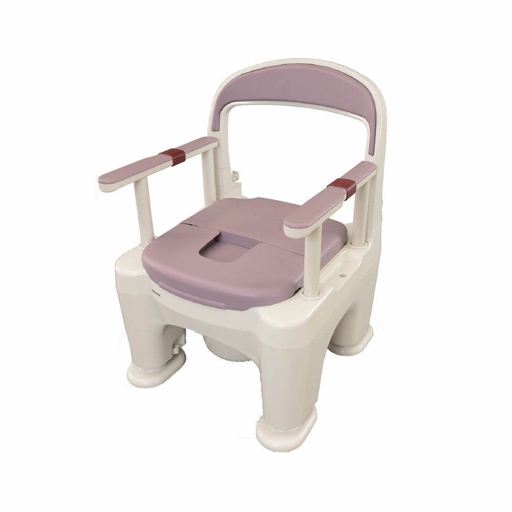 パナソニック ポータブルトイレ 座楽 ラフィーネ前後傾斜脚ゴム付き