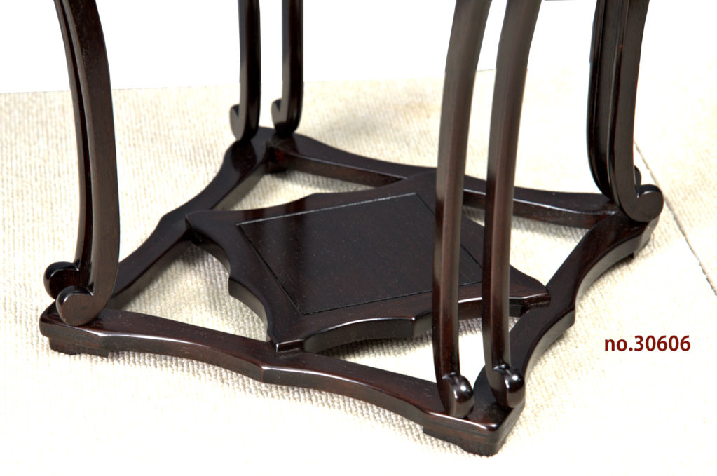 花台: 紫檀 史郎作 糸巻八足 高卓 大阪唐木指物 no.30606 / 唐木家具OSAKA