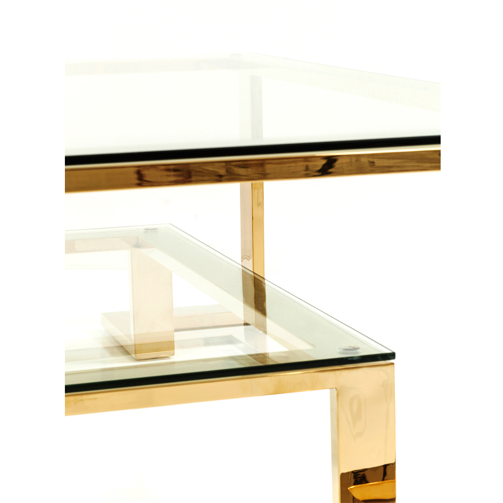 ゴールドラッシュ 120x120cm ローテーブル/コーヒーテーブル - ロー