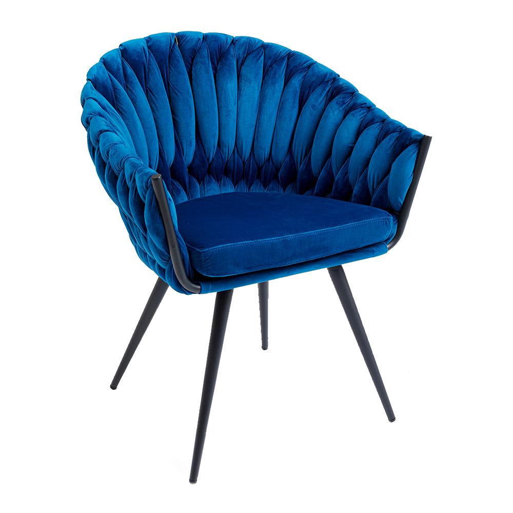 廃番】ノット ブルー アームチェア - ダイニングチェアの通販 ｜【KARE