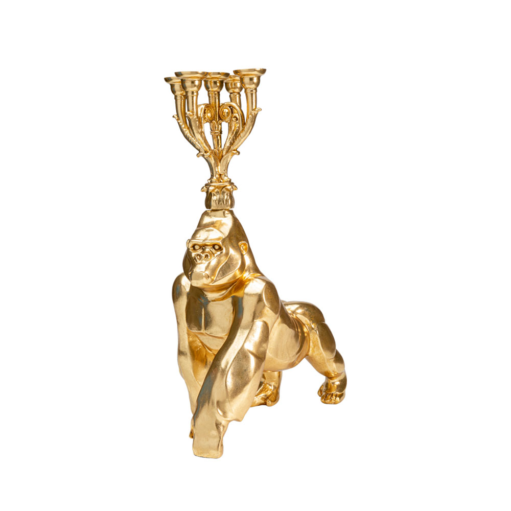 ゴリラゴールド71 cm キャンドルホルダー * - キャンドル・キャンドル