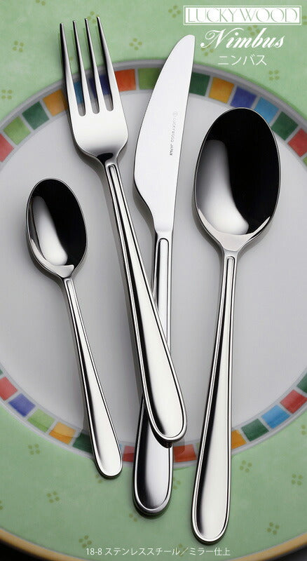 メール便可】 ラッキーウッド ニンバス カレースプーン 燕三条 18-8