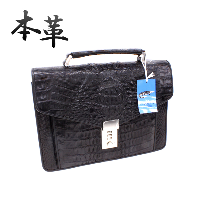 クロコダイル 本革バッグ メンズ セカンドバッグ ハンドバッグ 鍵付き