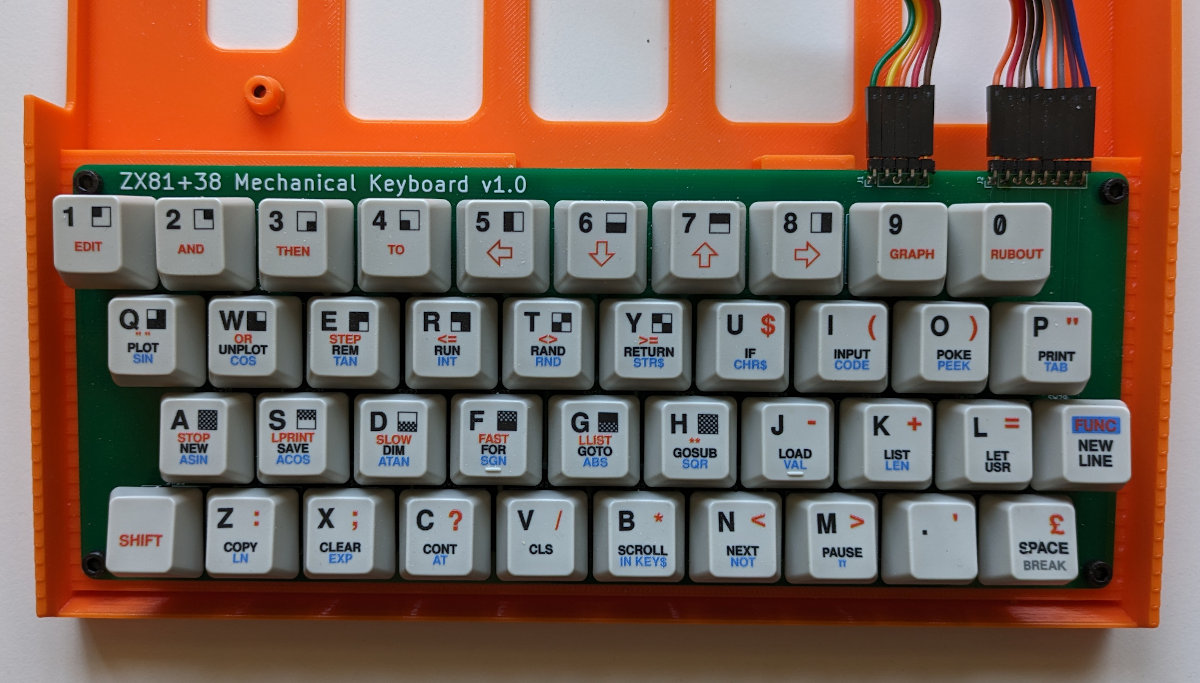 Mechanical ZX81 keyboard