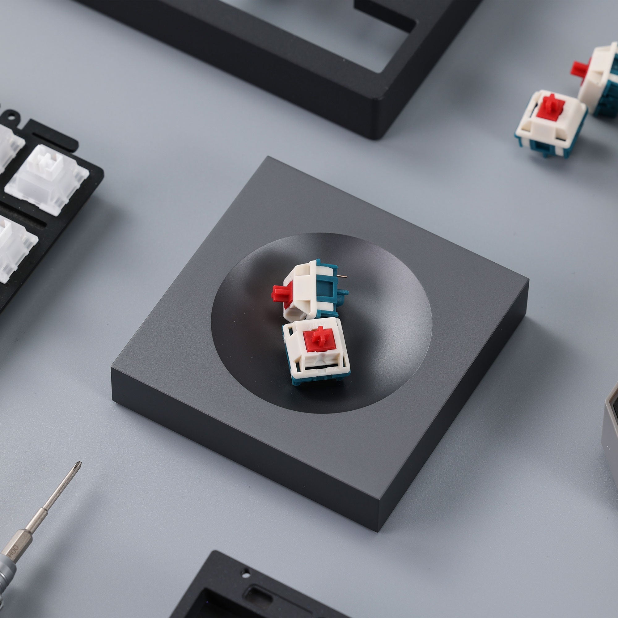 キーボード Screw tray Stackable Aluminium Screw Tray with silicon