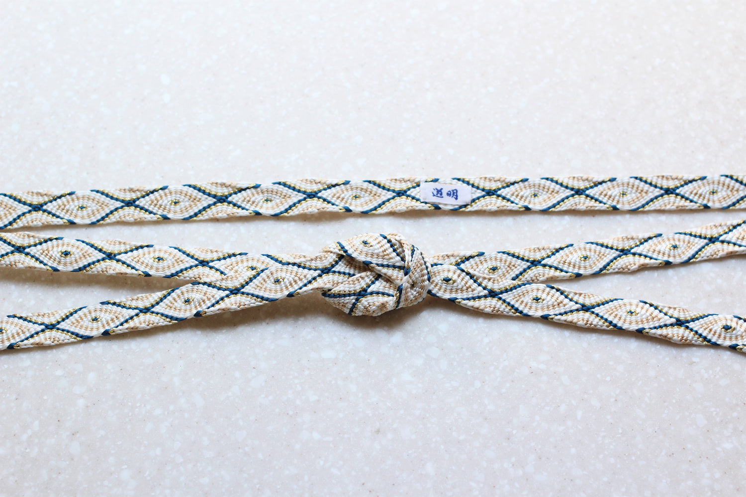 唐組「桐壺」紺〈帯締め〉 – 有職組紐 道明