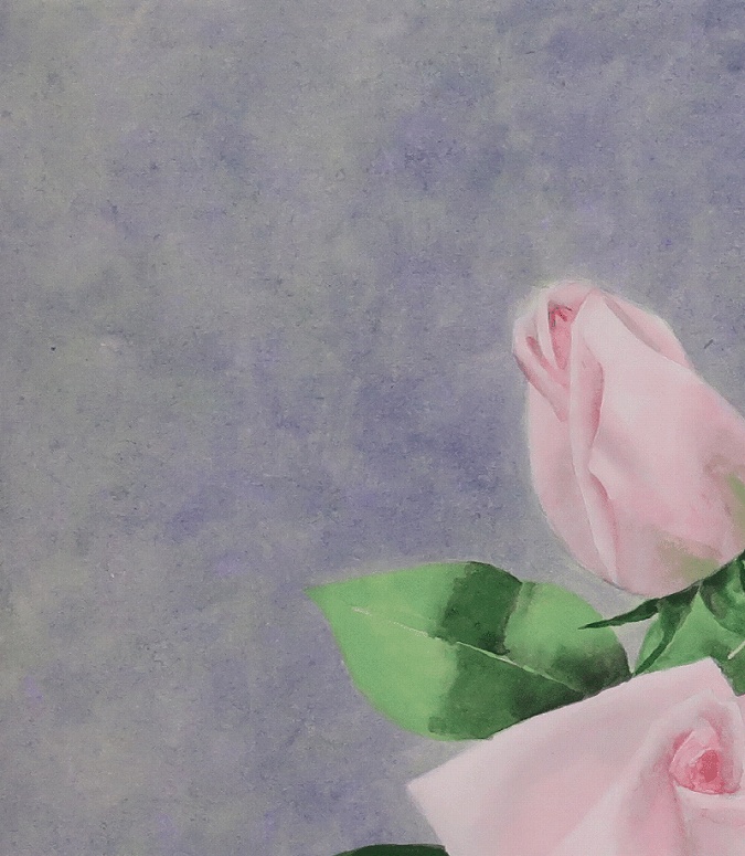 久保吉郎 薔薇 [P10号] | 掛軸(掛け軸)販売／表装ご依頼は掛軸いっぷく