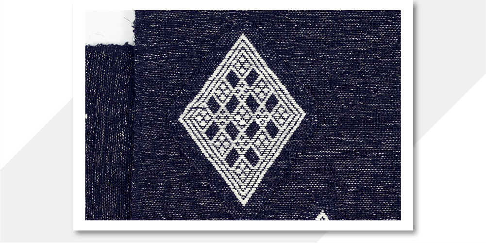 受注商品】annKoginオリジナル こぎん刺し 名古屋帯 菱