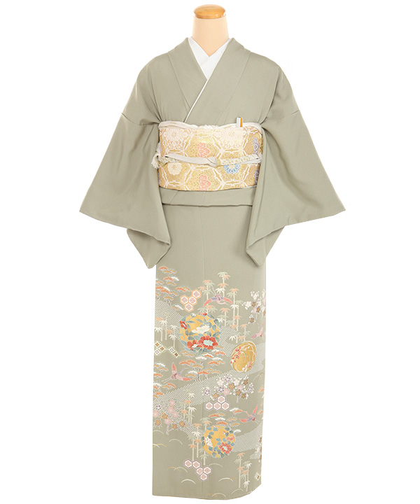色留袖レンタル｜薄柳茶色に吉祥文様｜I0124｜S｜宅配着物レンタル