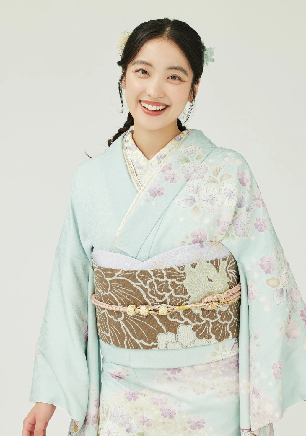 振袖／華やぎ辻が花／水色 | 振袖レンタル·購入や成人式の着付けは