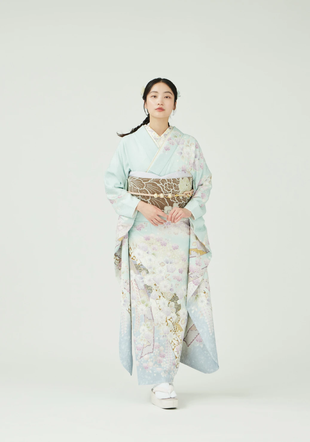 振袖／華やぎ辻が花／水色 | 振袖レンタル·購入や成人式の着付けは