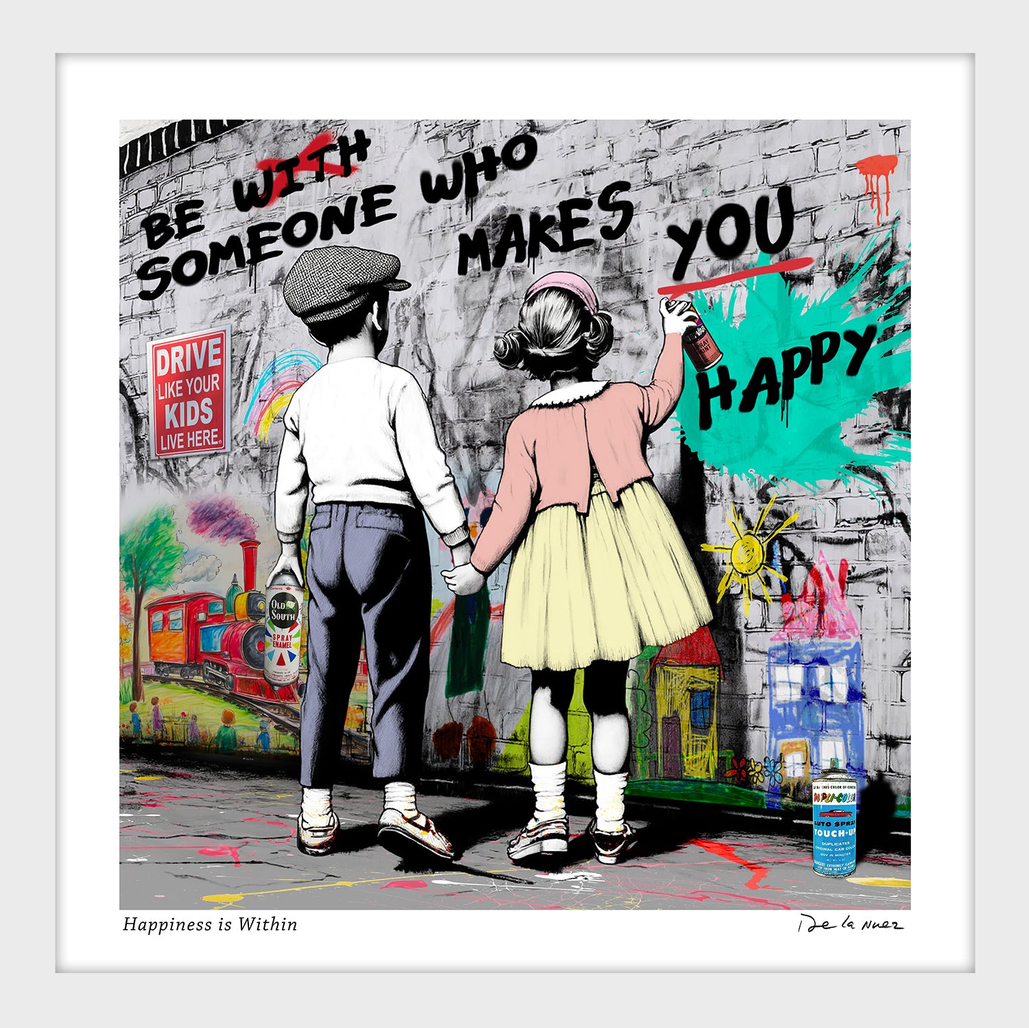 Happiness is Within Print | Nelson De La Nuez The King of Pop Art