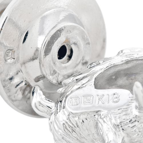 ミキモト MIKIMOTO イノシシ ブローチ シルバー パール 7.0mm K18