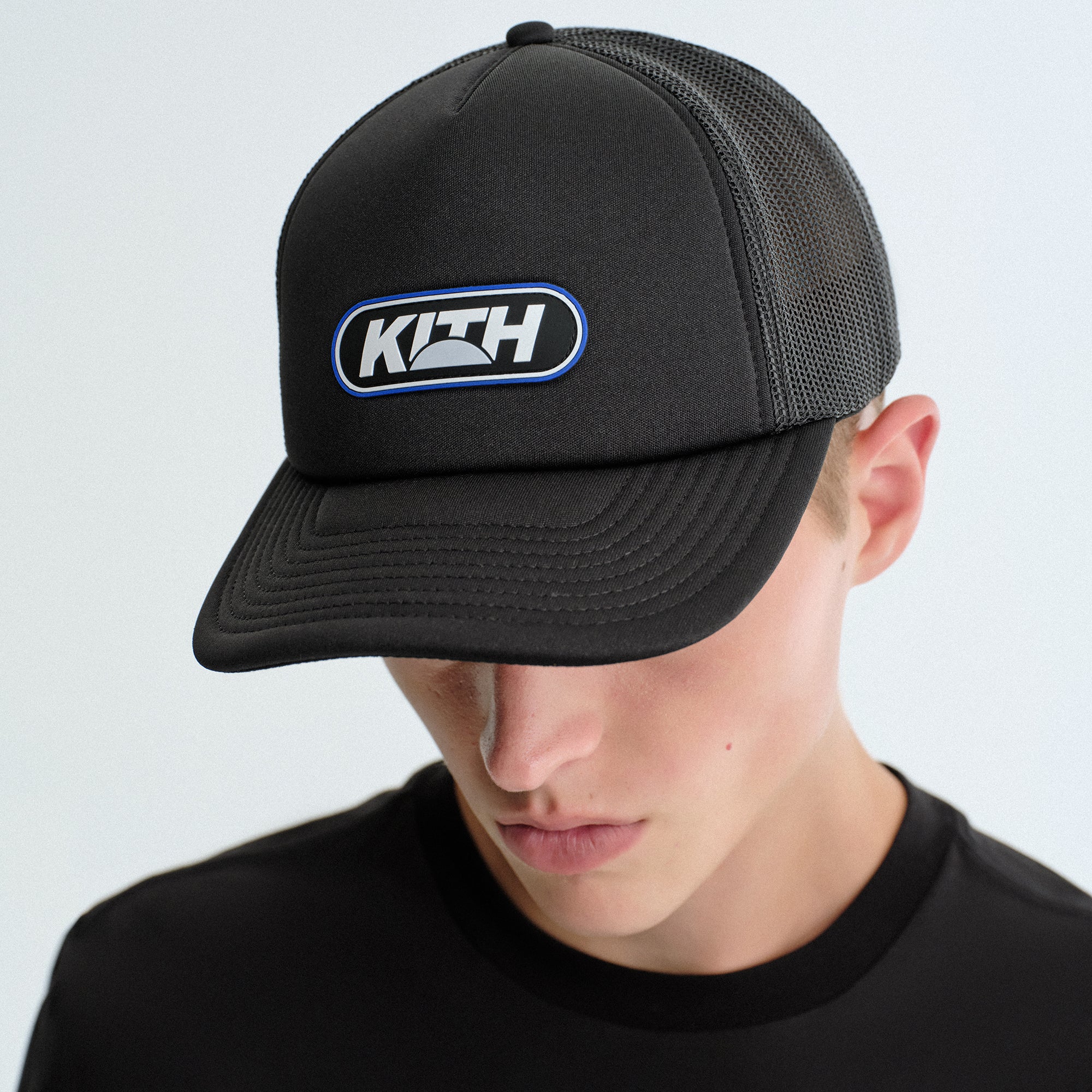 Kith Poly Foam Nolan Trucker Hat with Rubber Patch - Black
