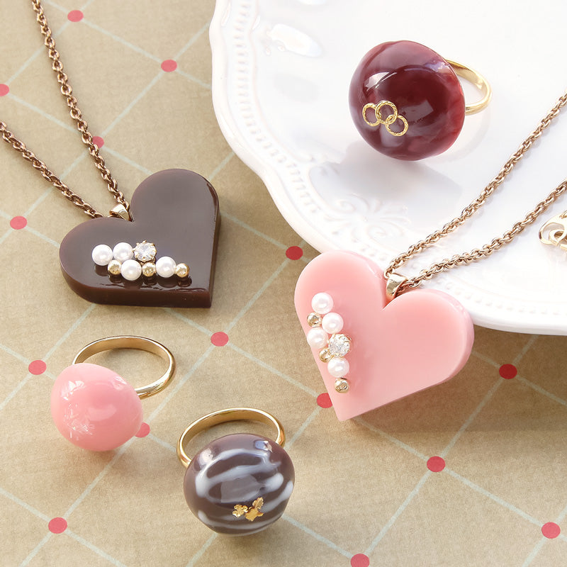 レシピNo.KR0929 ショコラカラーのアクセサリー4種 – 貴和製作所