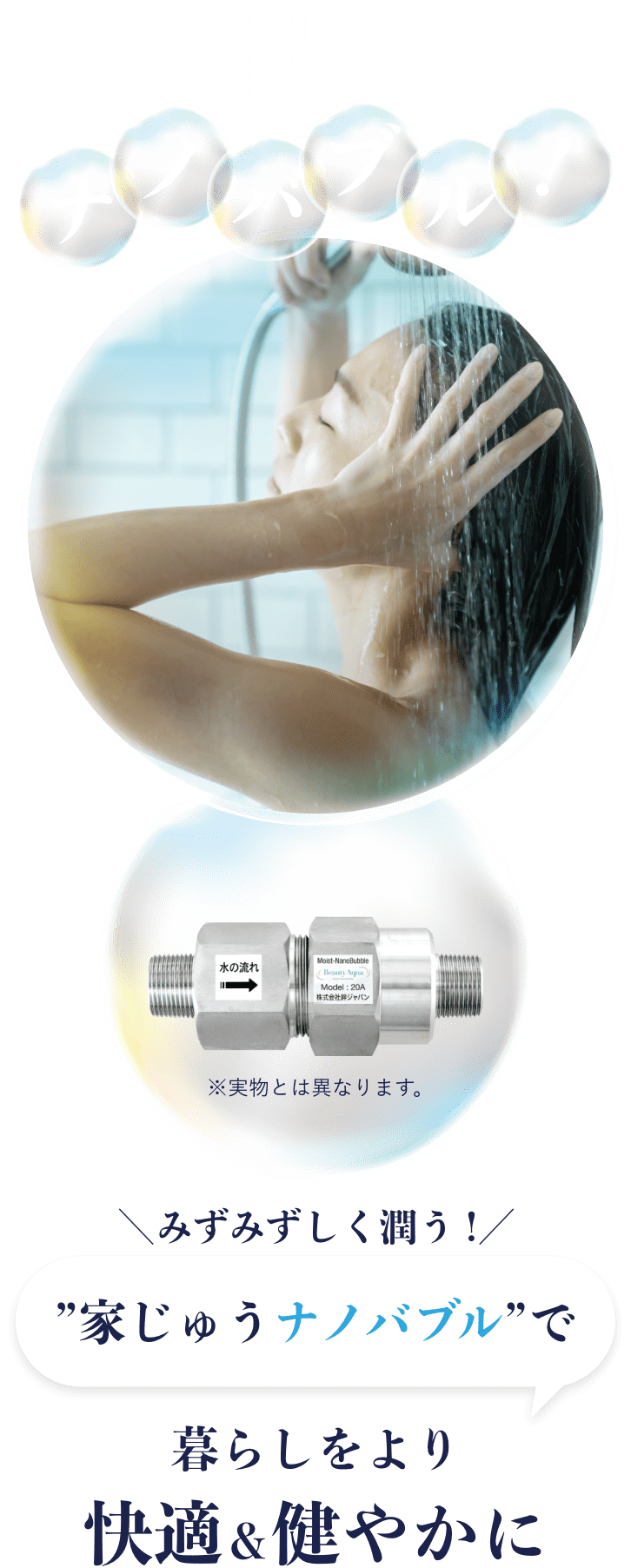 ナノバブル発生装置 モイストナノバブル Beauty Aqua 20A ナノバブル