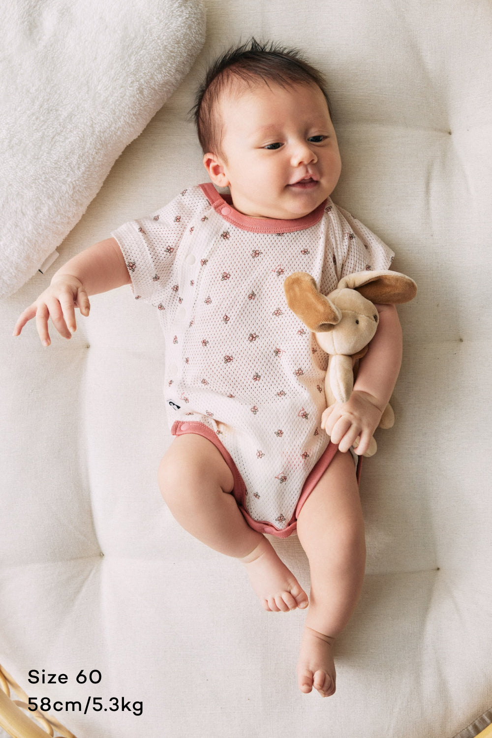 Newborn コットンメッシュボディスーツ | Konny（コニー）育児用品