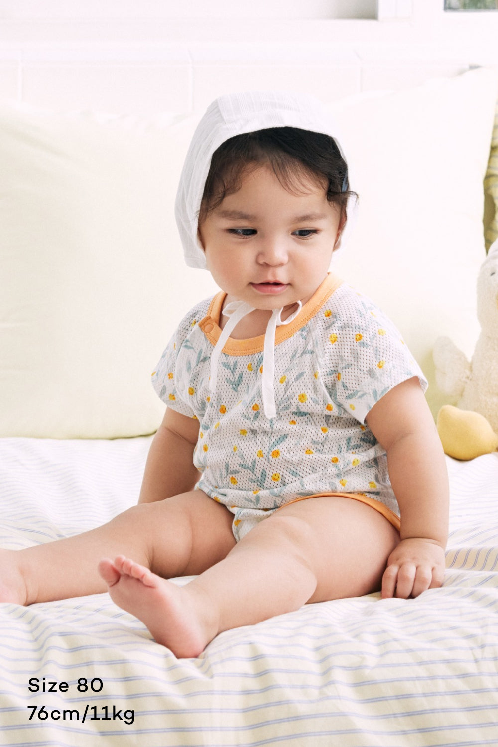 Newborn コットンメッシュボディスーツ | Konny（コニー）育児用品