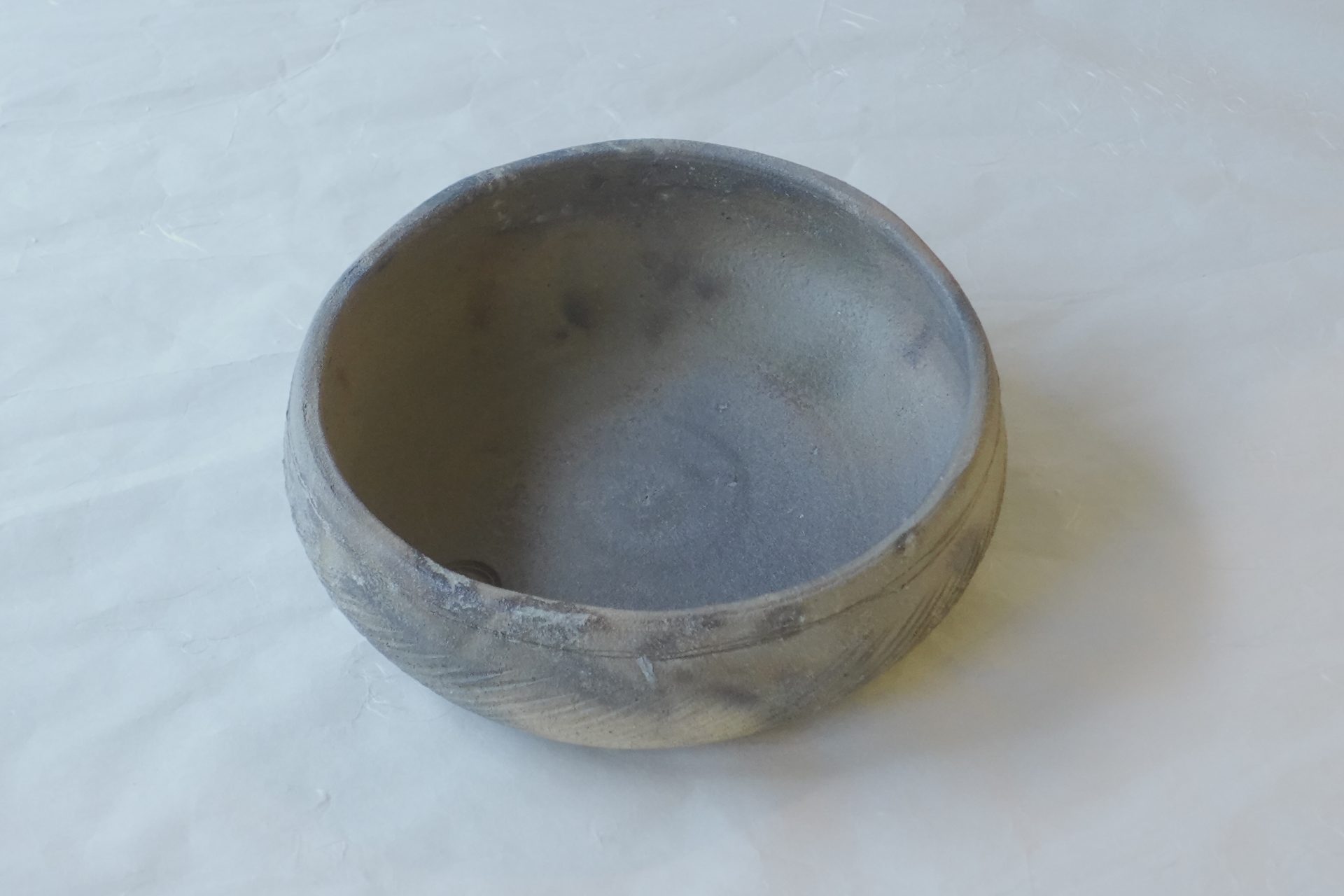 茶道具 備前焼 小西陶古造 雰囲気ある 窯変板目皿 懐石料理 茶事