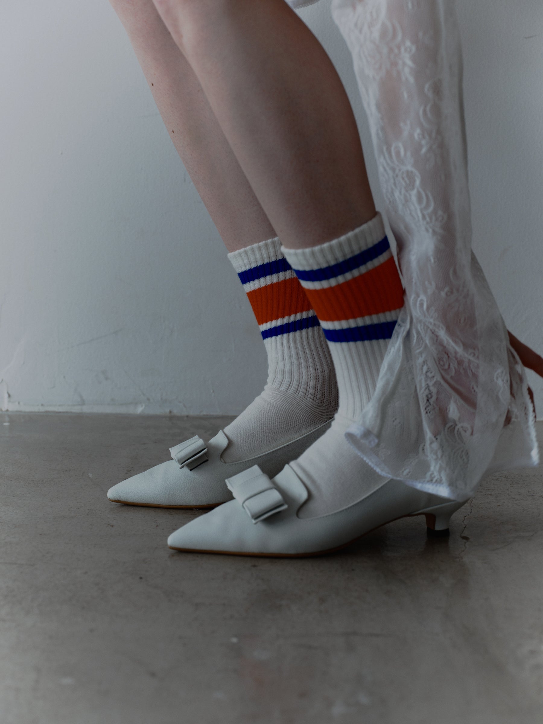 オペラリボンパンプス-ホワイト