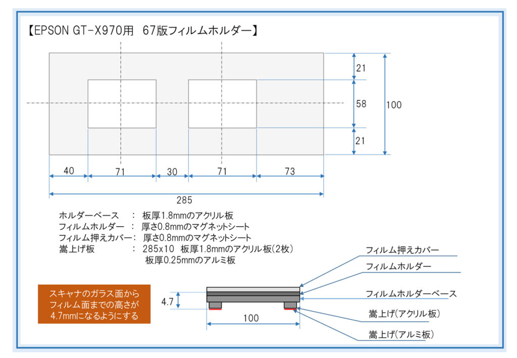 第159話 エプソン EPSON GT-X970 スキャナ用フィルムホルダーの作成