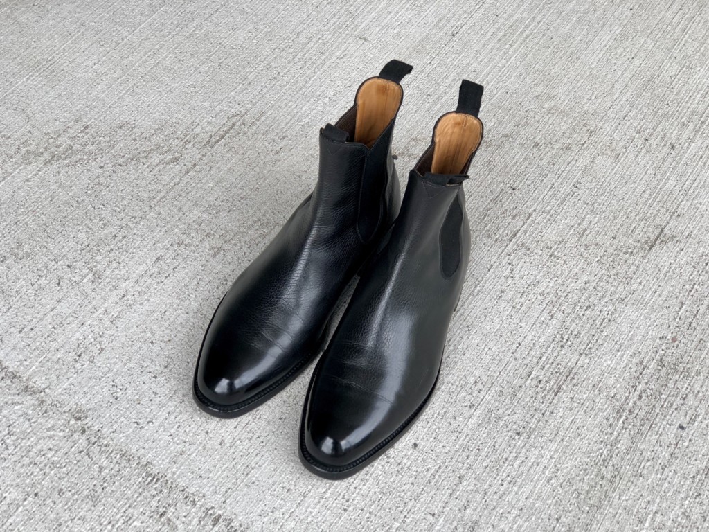 27日までで終了J.M.Weston チェルシーブーツ 収納袋とシューツリー付き