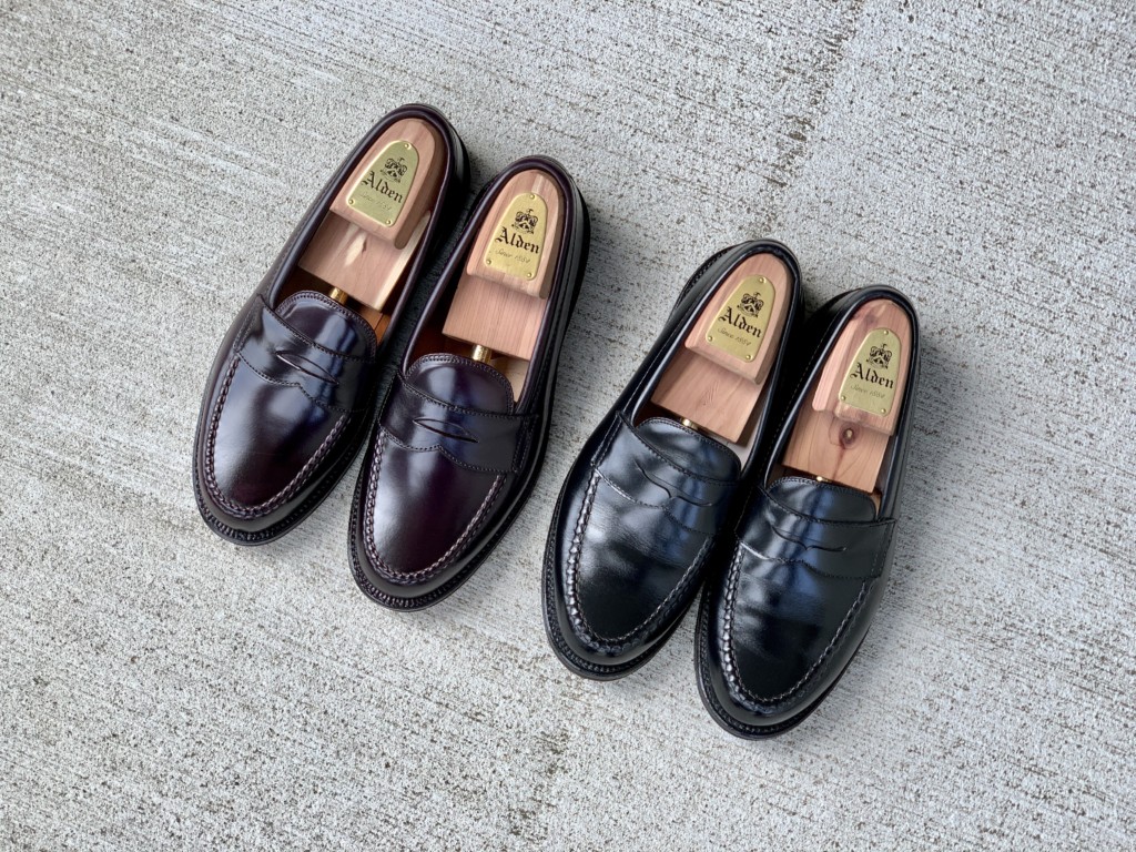 初コードバンはオールデンのローファー『986』！バーガンディを色ち