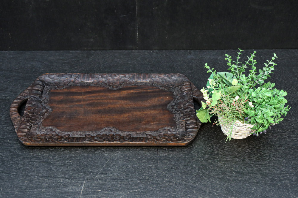 軽井沢彫の桜彫刻が華を添える角盆 DC8920 – 古福庵 [ KOFUKUAN