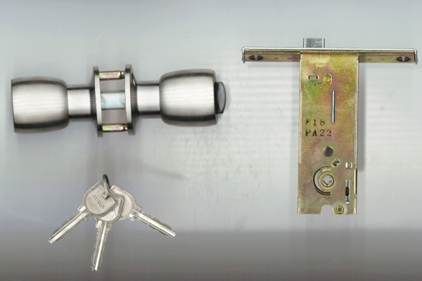 小池ガラス店 / 勝手口ドア 握り玉錠 WD4332-00 MIWA製SRシリンダー