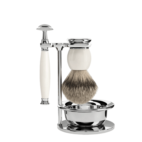 MUHLE｜SOPHIST シェービングセット・カップ付／ホワイトポセラン 替刃