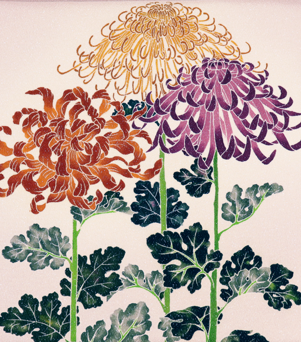 染帯 染名古屋帯 洒落帯 手描き友禅 腰原きもの工房 乱菊