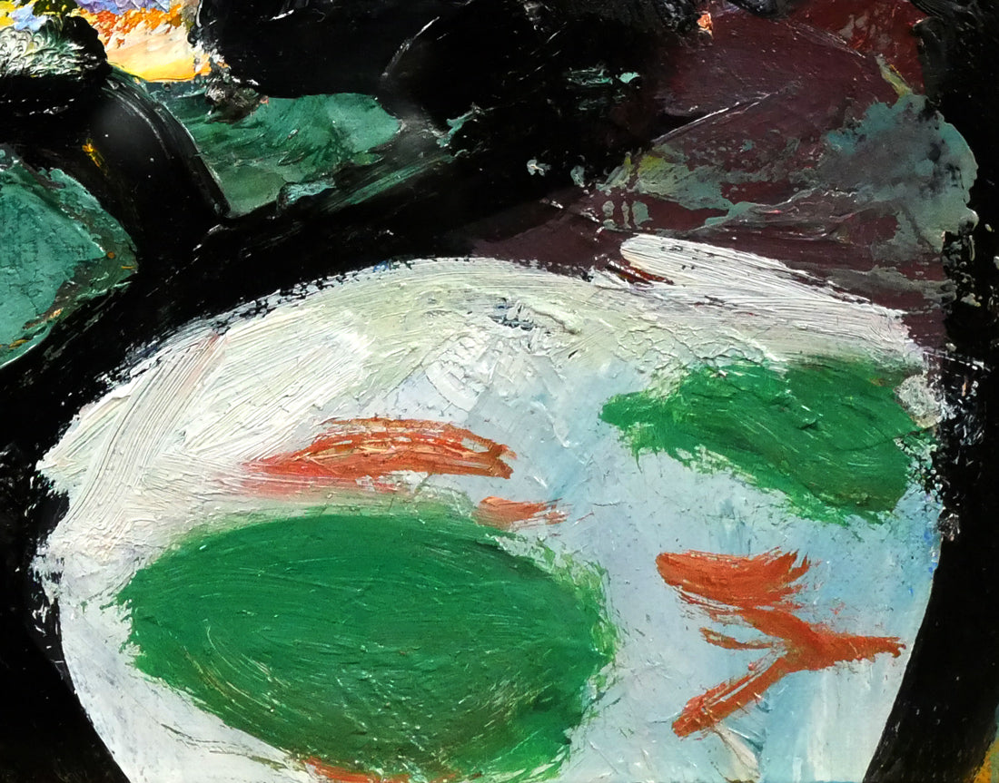 田辺三重松「薔薇」油絵・F4号 絵画買取・販売の小竹美術