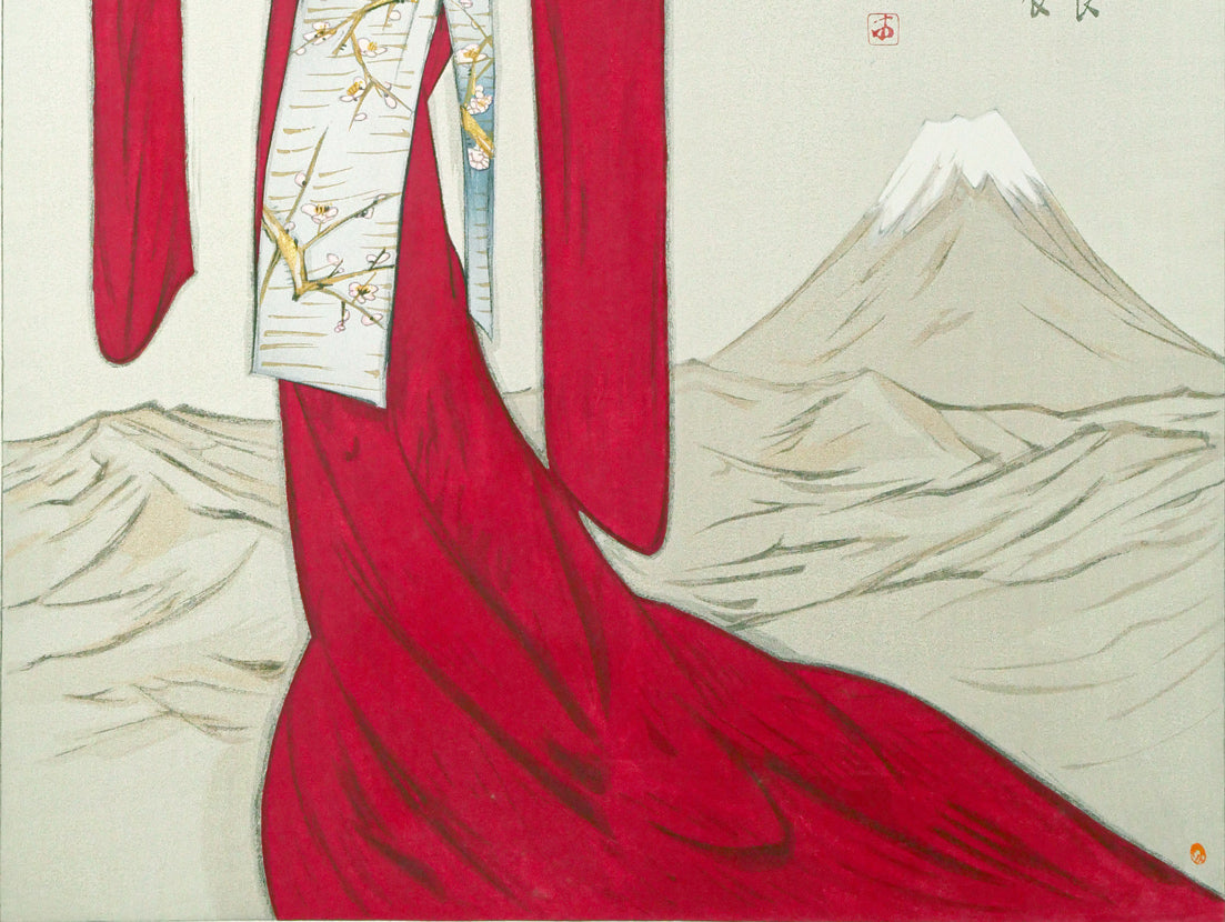 竹久夢二「立田姫」木版画 絵画買取・販売の小竹美術