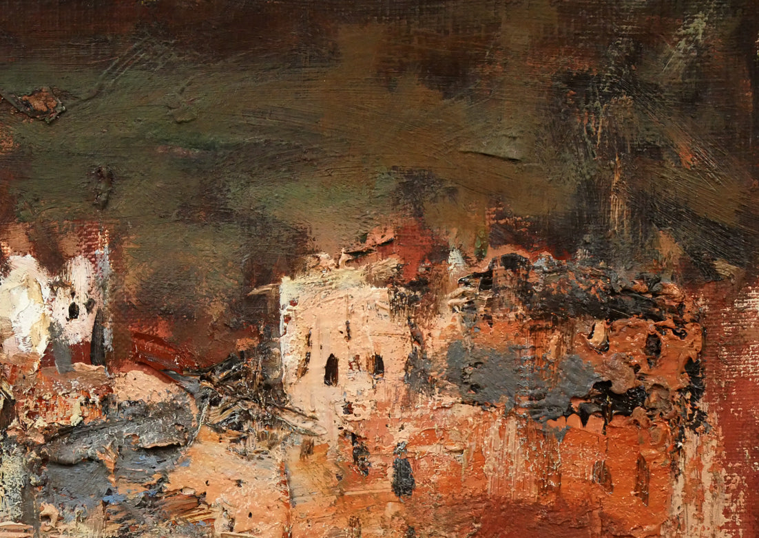 友成晴雄「ヴェニス」油絵・F4号 絵画買取・販売の小竹美術