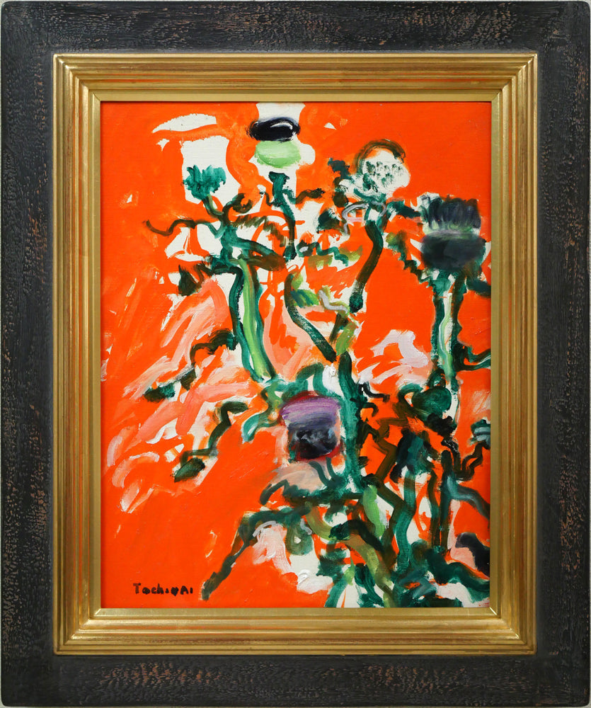 栃内忠男「顔」油絵・F10号 絵画買取・販売の小竹美術