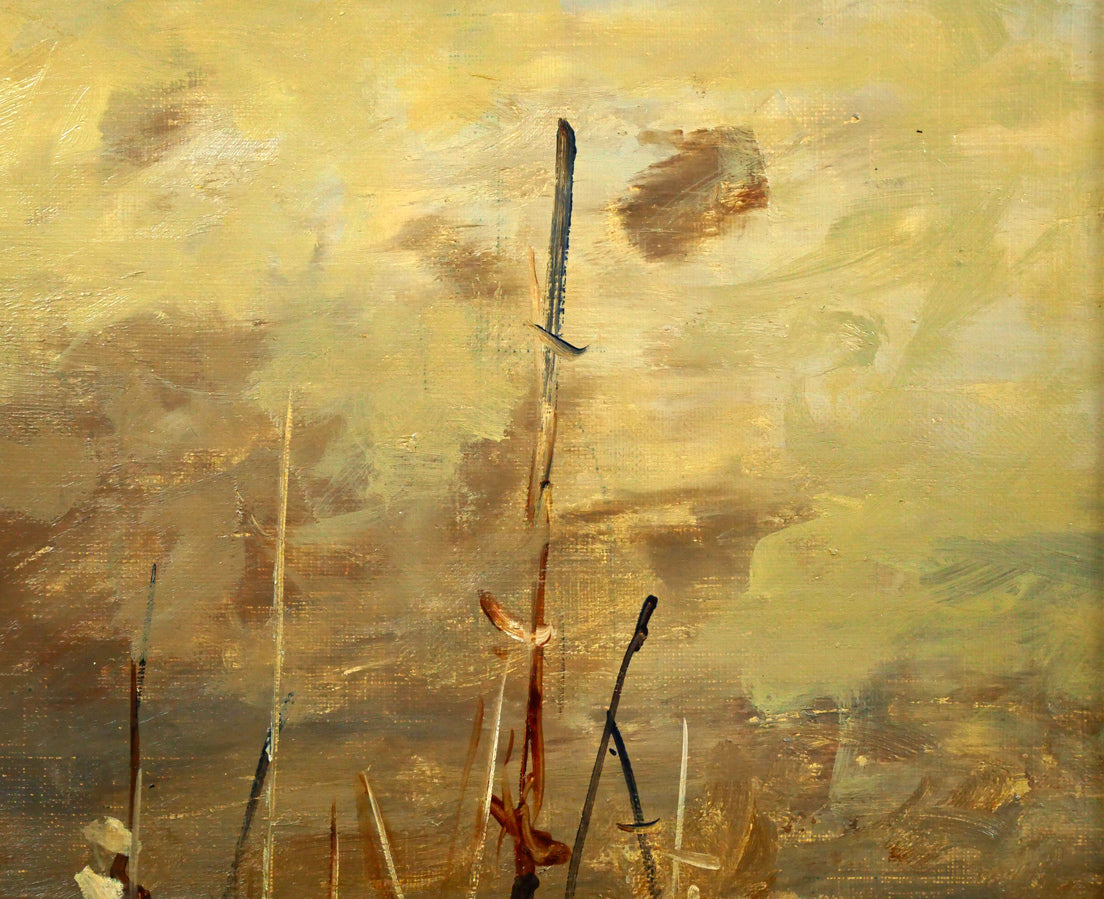 山本巌「午後の房総風景」油絵・F6号 絵画買取・販売の小竹美術