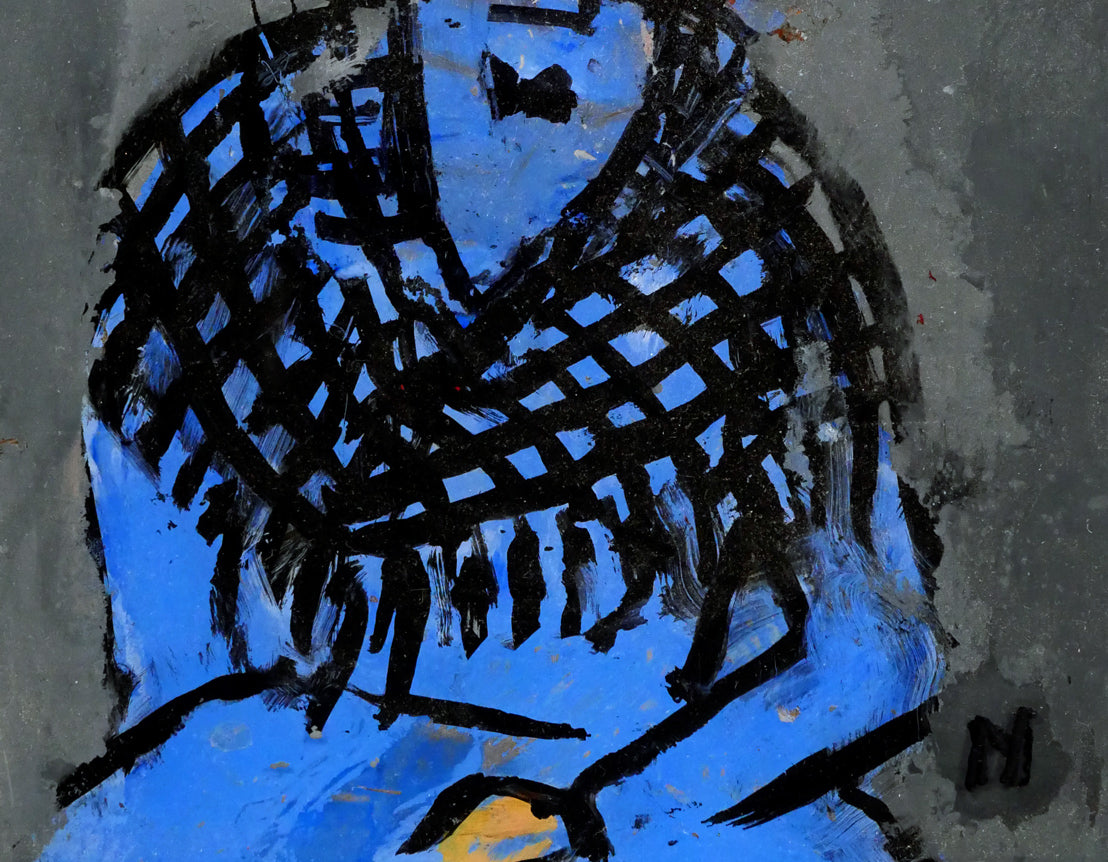 パイプを咥える男 額縁入り 絵画 by M.Onishi パイプを咥える男