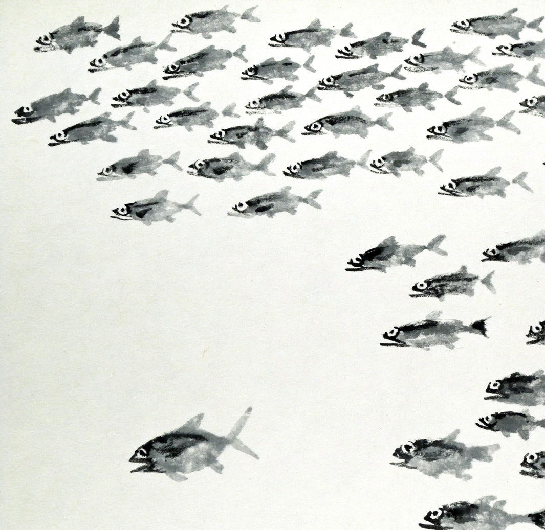 赤穴宏「百魚図」水彩画・色紙 絵画買取・販売の小竹美術