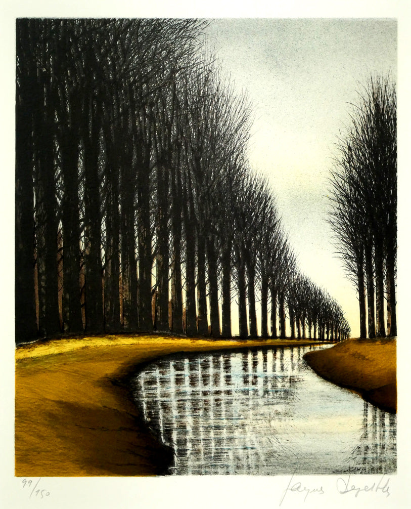 ジャック・デペルト(Jacques DEPERTHES)「小さなキャナル」リトグラフ