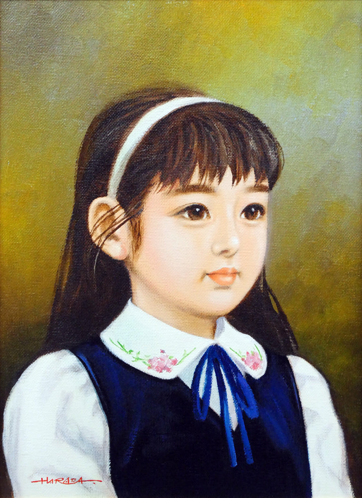 原田優「早春」油絵・F4号 絵画買取・販売の小竹美術