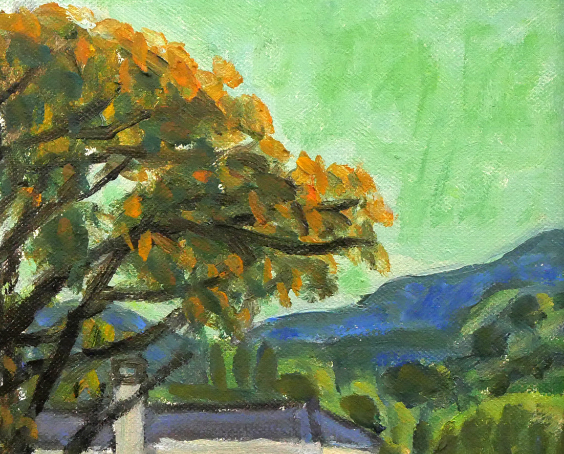 一木万寿三「山の手風景」油絵・F4号 絵画買取・販売の小竹美術