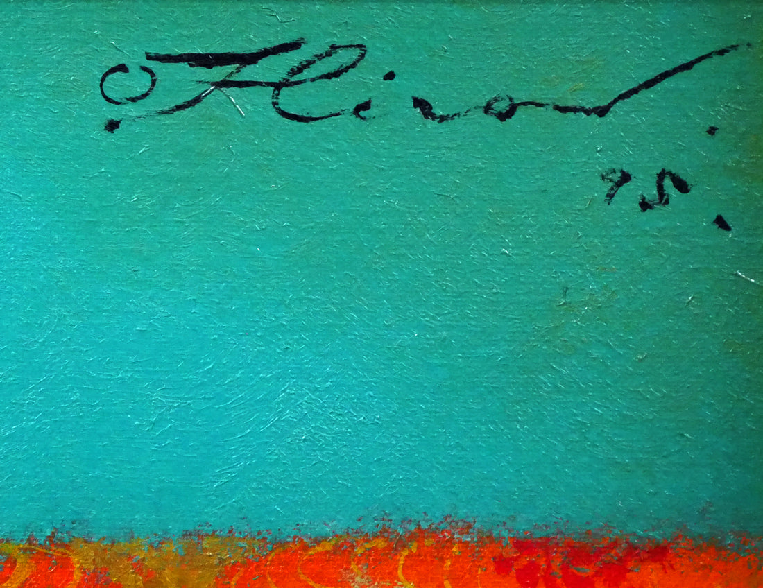 奥谷博「能面」油絵・F5号 絵画買取・販売の小竹美術