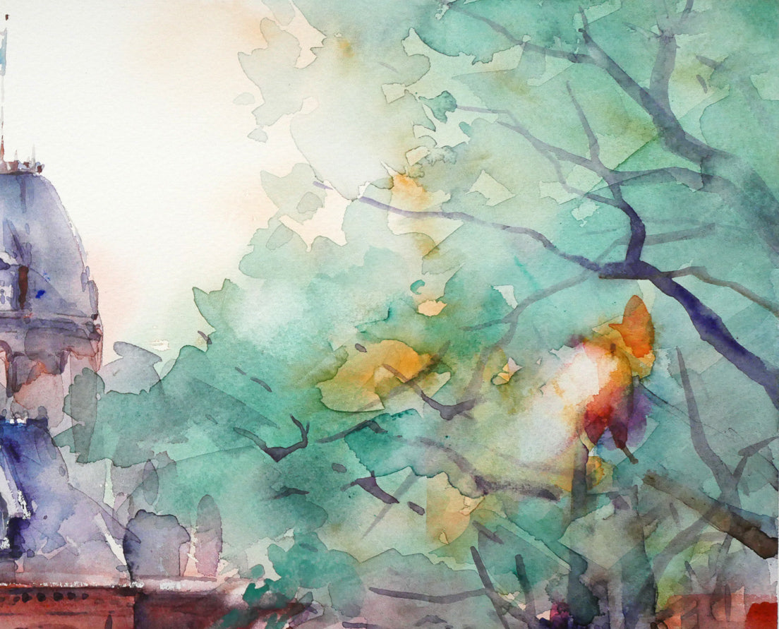 酒井芳元「北海道庁」水彩画・10号 絵画買取・販売の小竹美術